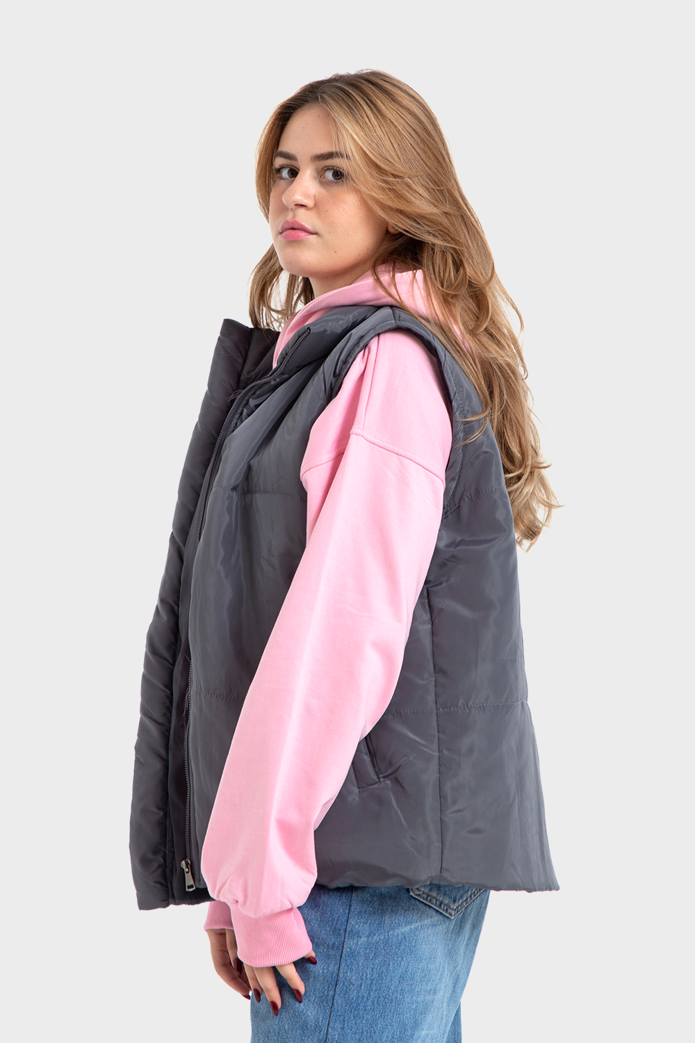 Gray Puffer Vest