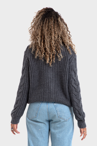 Dark Gray Knitted Sweater