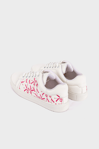 White Side Embroidery Sneakers