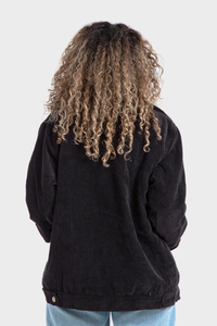 Black Front Pocket High Hips Jacket