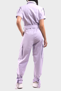Light Lavender Front Pockets Jumpsuit