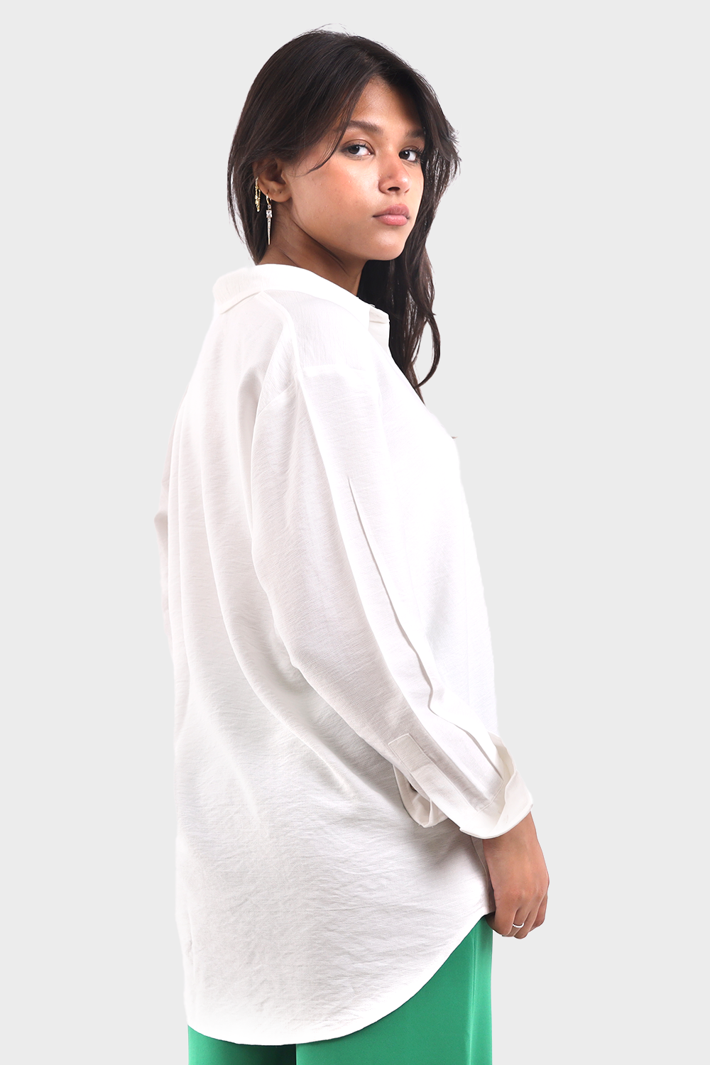 White Linen Oversized Shirt