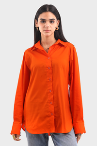 Orange Rounded Trim Shirt