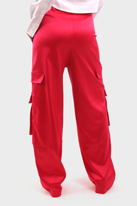 Fuchsia Front Pockets Pants