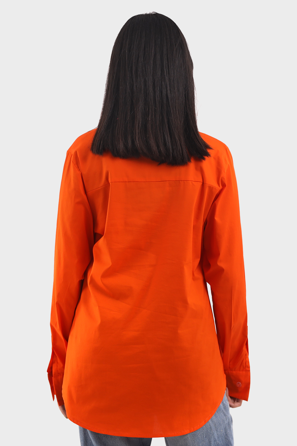 Orange Rounded Trim Shirt