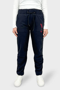 Black Elastic Waist & Side Pockets Sweatpants