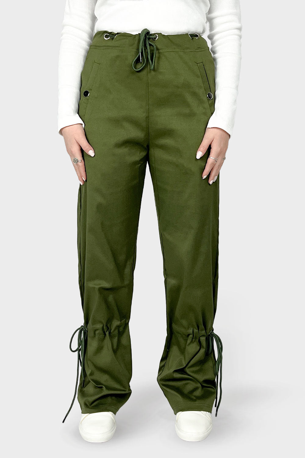 Olive Drawstring Pants