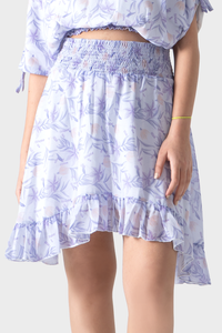 Lavender Midi Printed Skirt