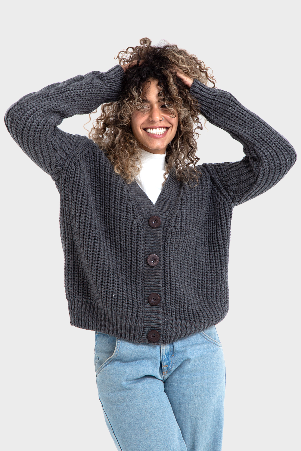 Dark Gray Knitted Sweater